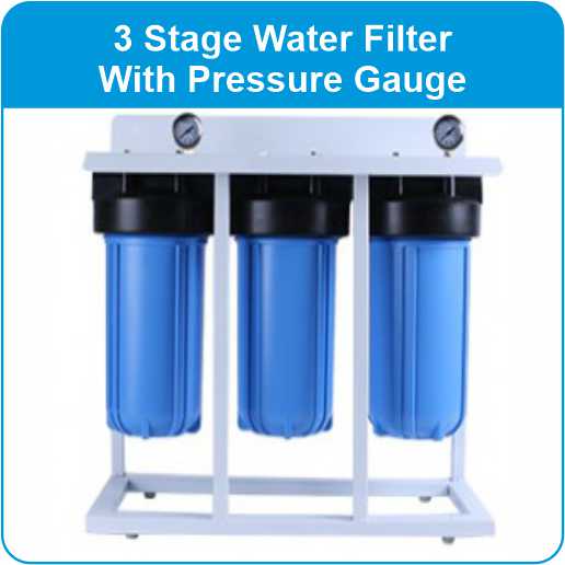 3 Stage Water Filter with Pressure Gauge 1